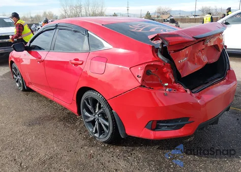 2020 Honda Civic Sport z USA, uszkodzony, nr VIN 2HGFC2F80LH576103